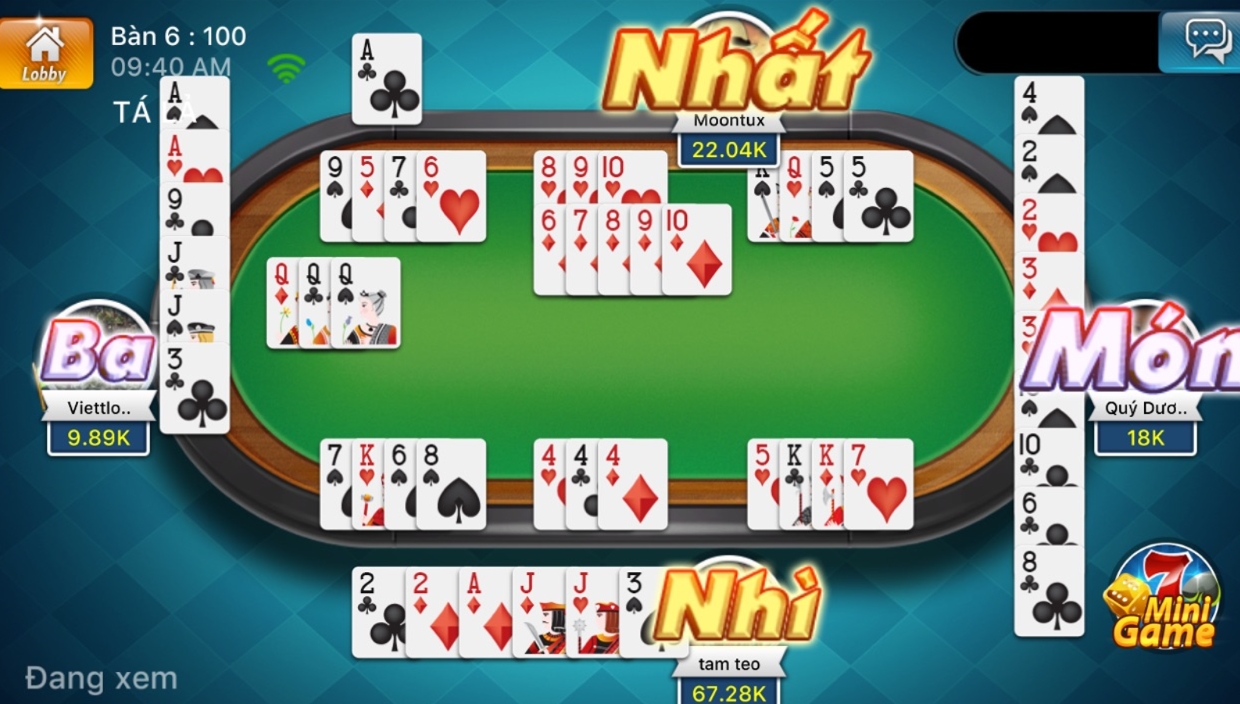 Hướng dẫn chơi game phỏm online 98Win