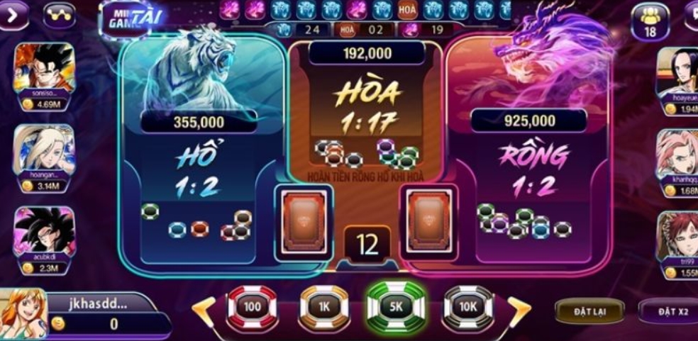 98Win sẽ tính tiền cho khách cược game Rồng Hổ như thế nào?